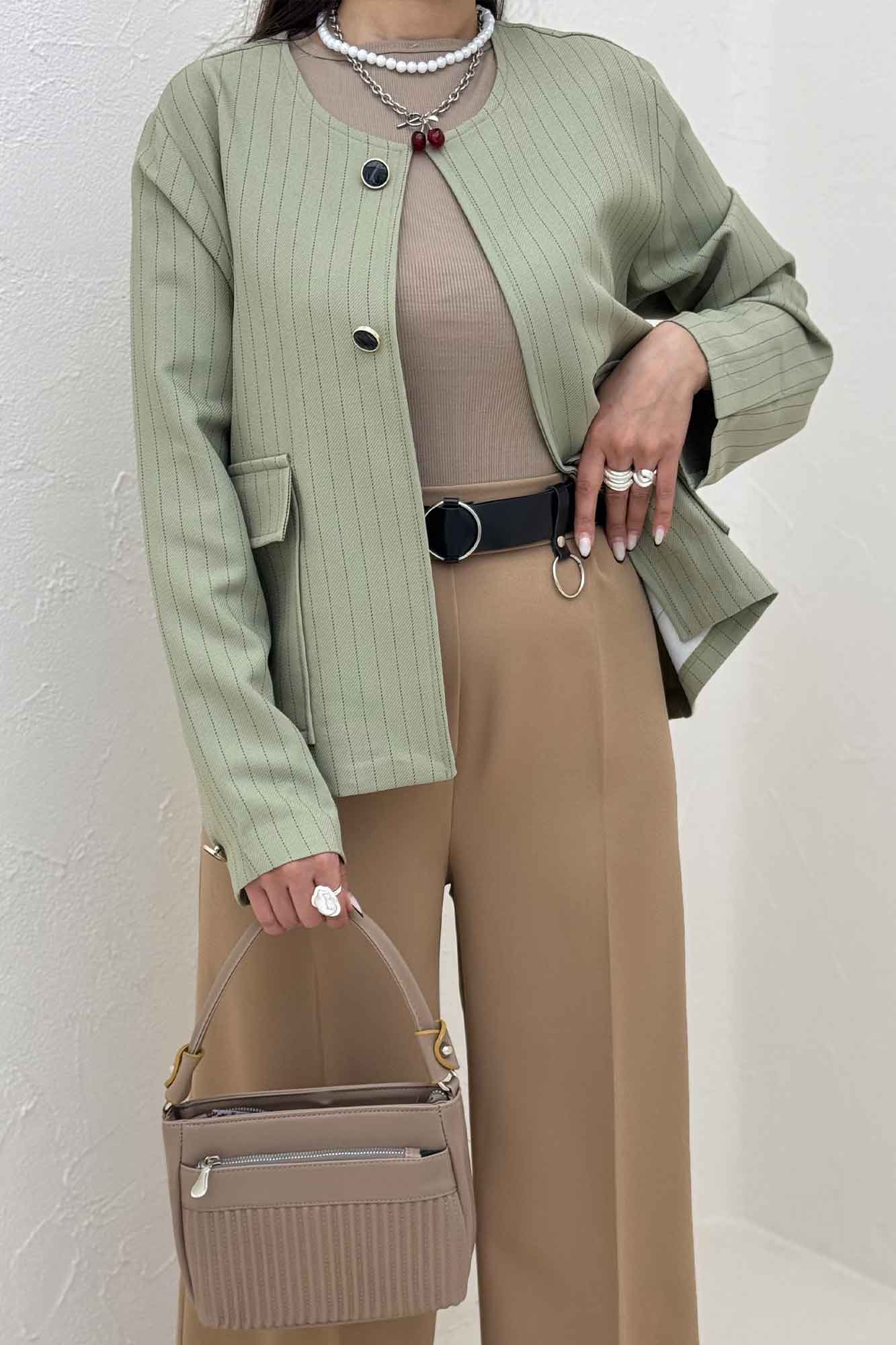 کت یقه گرد دو جیب پاکتی مازراتی دیپلمات 