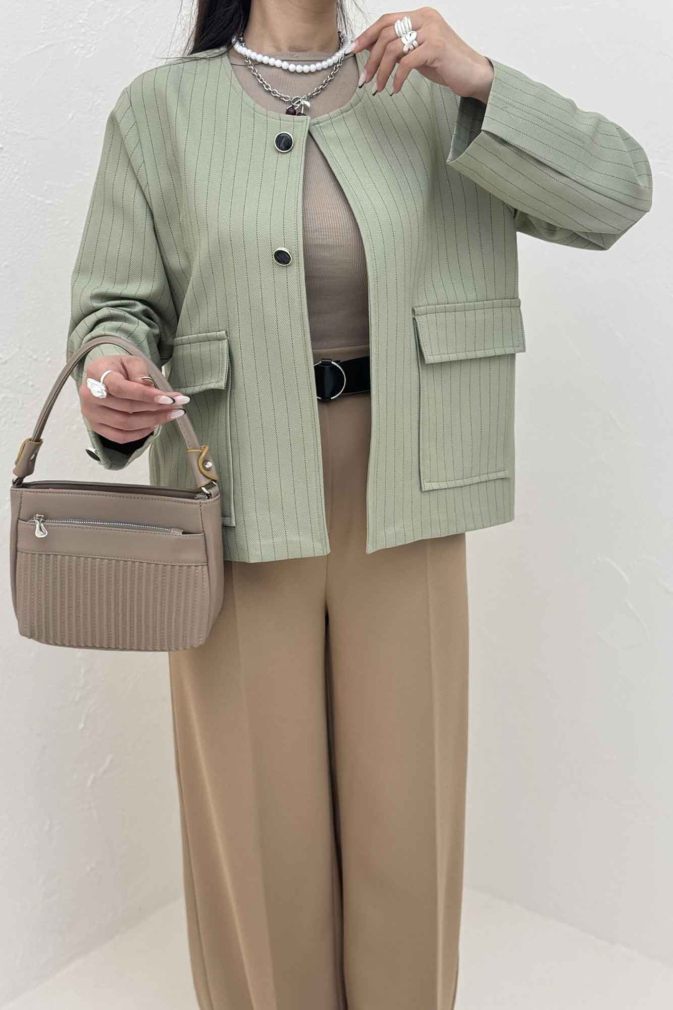 کت یقه گرد دو جیب پاکتی مازراتی دیپلمات 