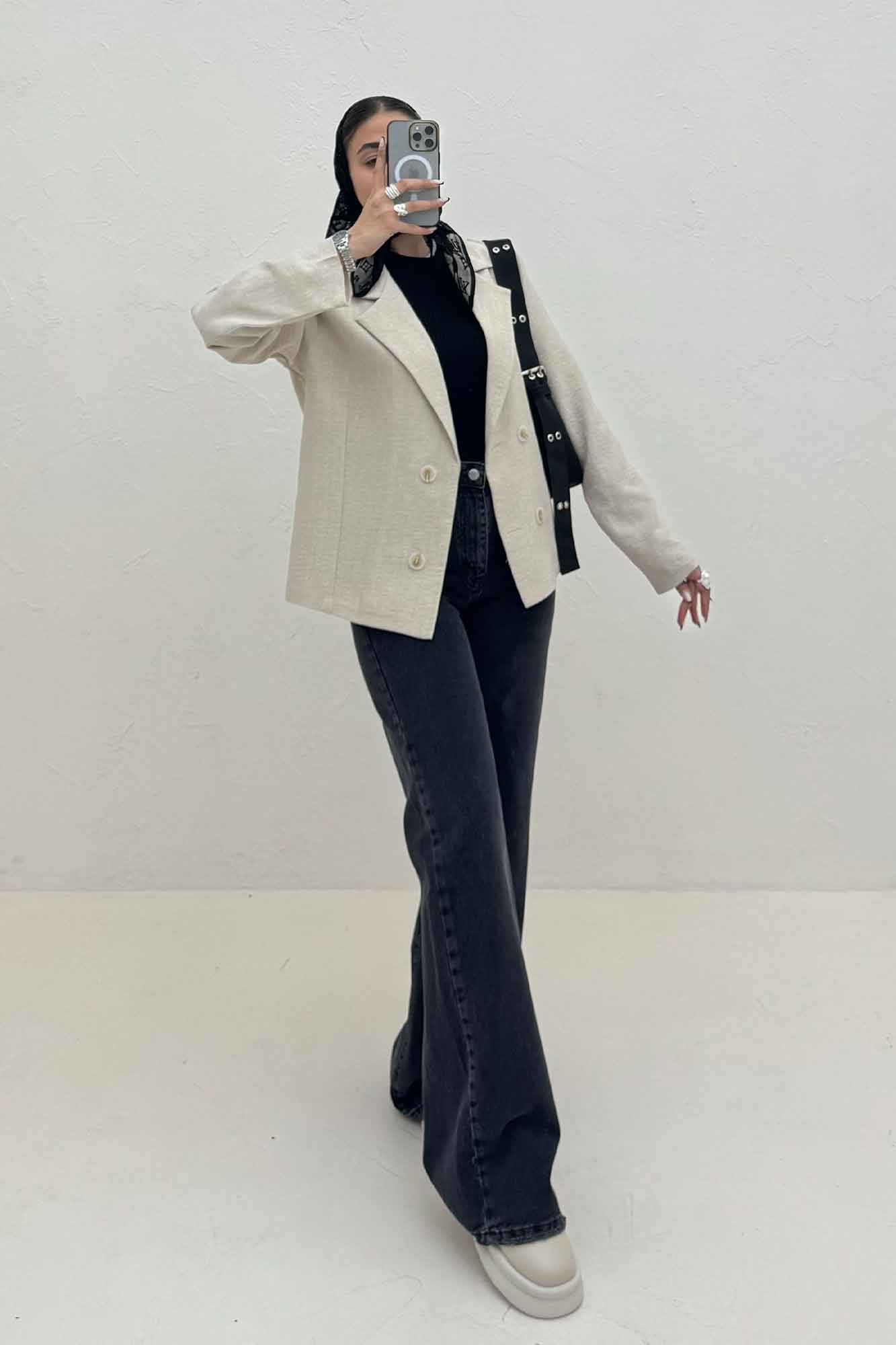 کت یقه انگلیسی شانتون زیپی پرستو