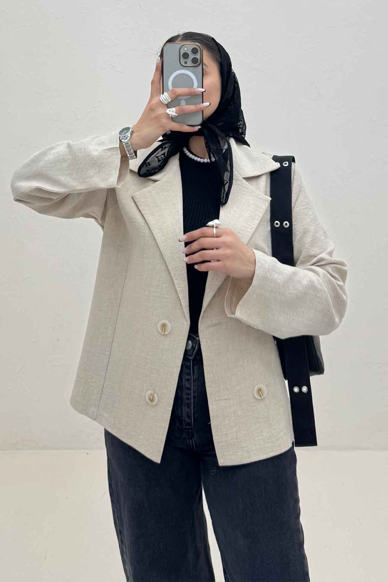 کت یقه انگلیسی شانتون زیپی پرستو