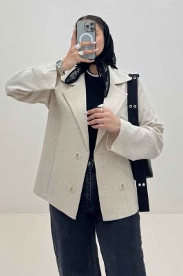 کت یقه انگلیسی شانتون زیپی پرستو