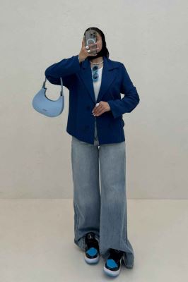 کت یقه انگلیسی شانتون زیپی پرستو