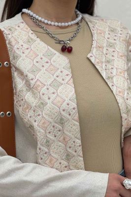 مانتو کتی لینن سوزن دوزی طرح 2