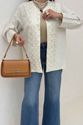 مانتو کتی لینن سوزن دوزی طرح 3