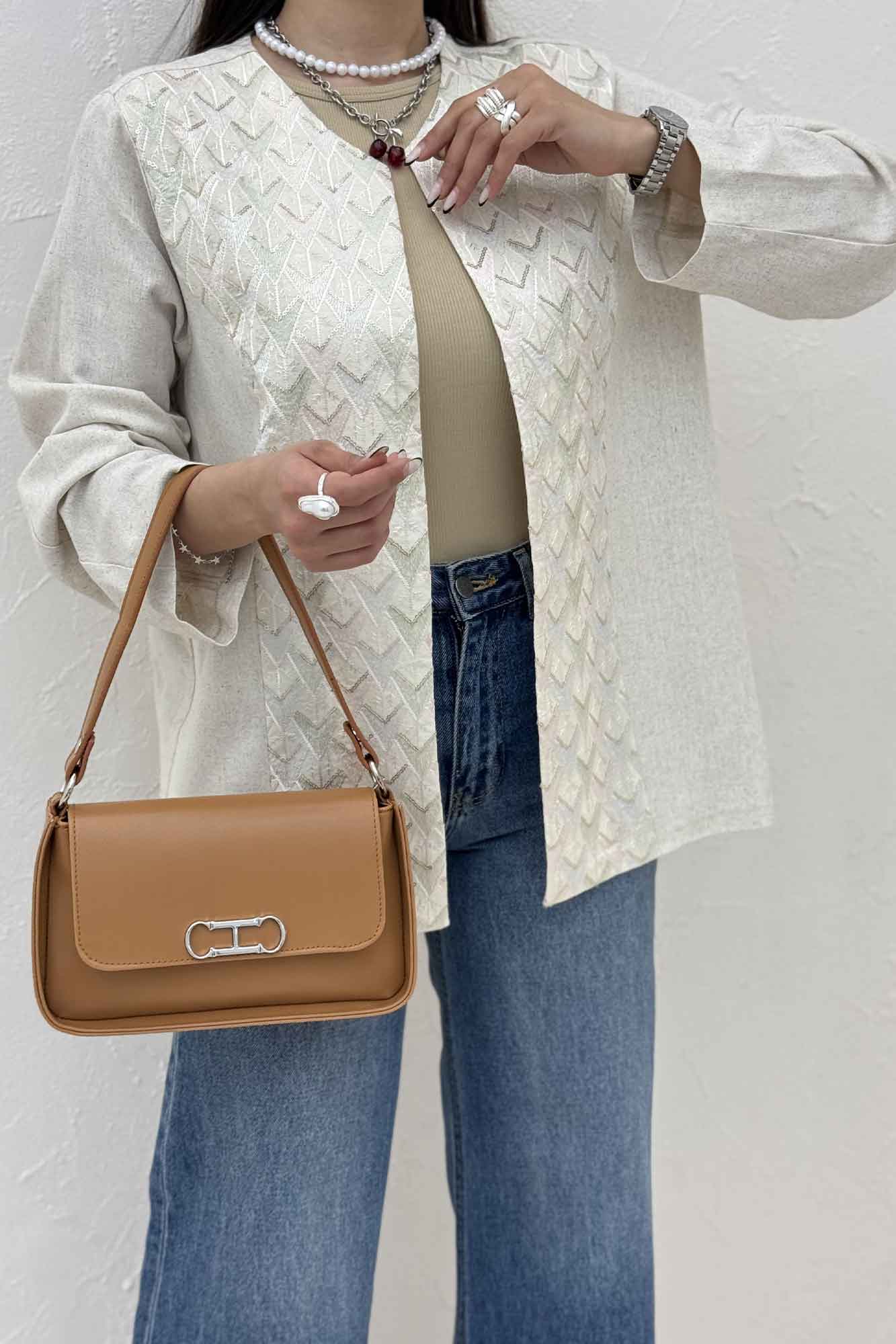 مانتو کتی لینن سوزن دوزی طرح 3