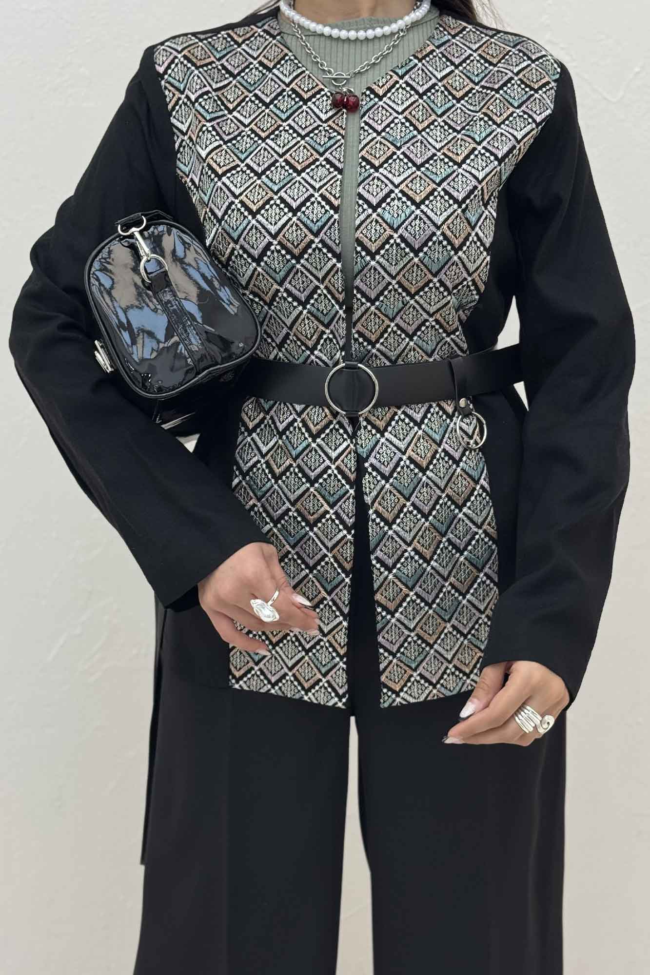 مانتو کتی لینن سوزن دوزی طرح 1