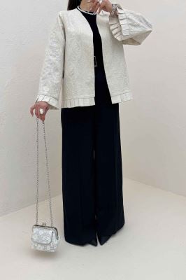 کت سوزن دوزی حاشیه پیلیسه الماس