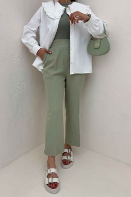 شومیز مانتویی مازراتی یقه ب ب دورچین