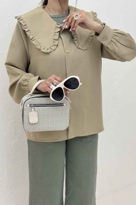 شومیز مانتویی مازراتی یقه ب ب دورچین