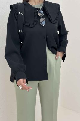 شومیز مانتویی مازراتی یقه ب ب دورچین