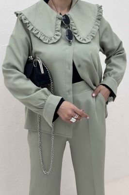 شومیز مانتویی مازراتی یقه ب ب دورچین