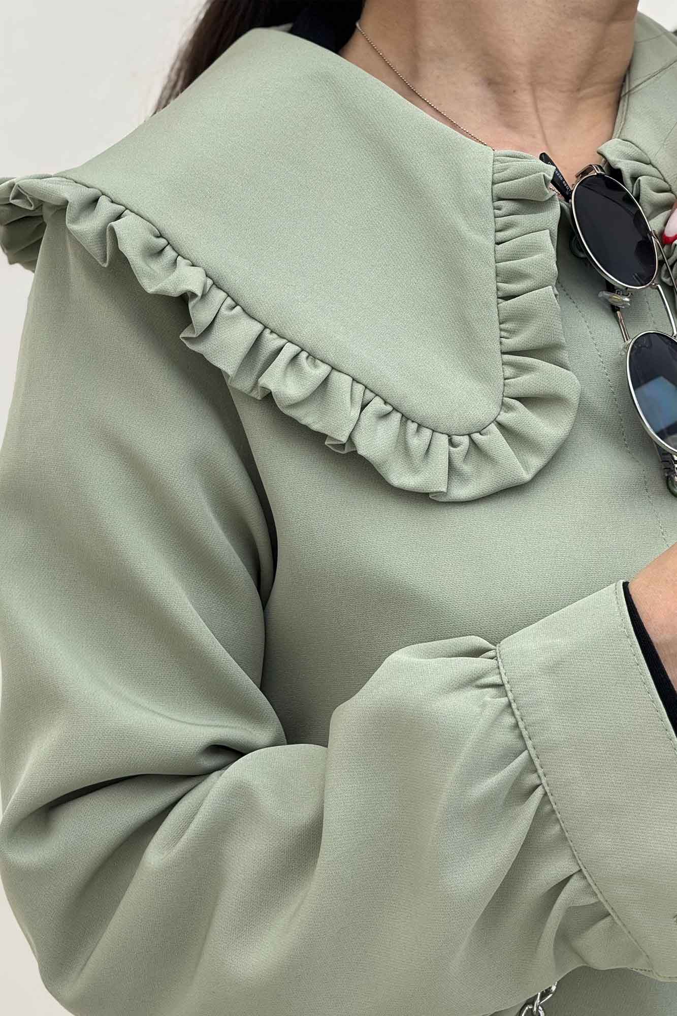 شومیز مانتویی مازراتی یقه ب ب دورچین