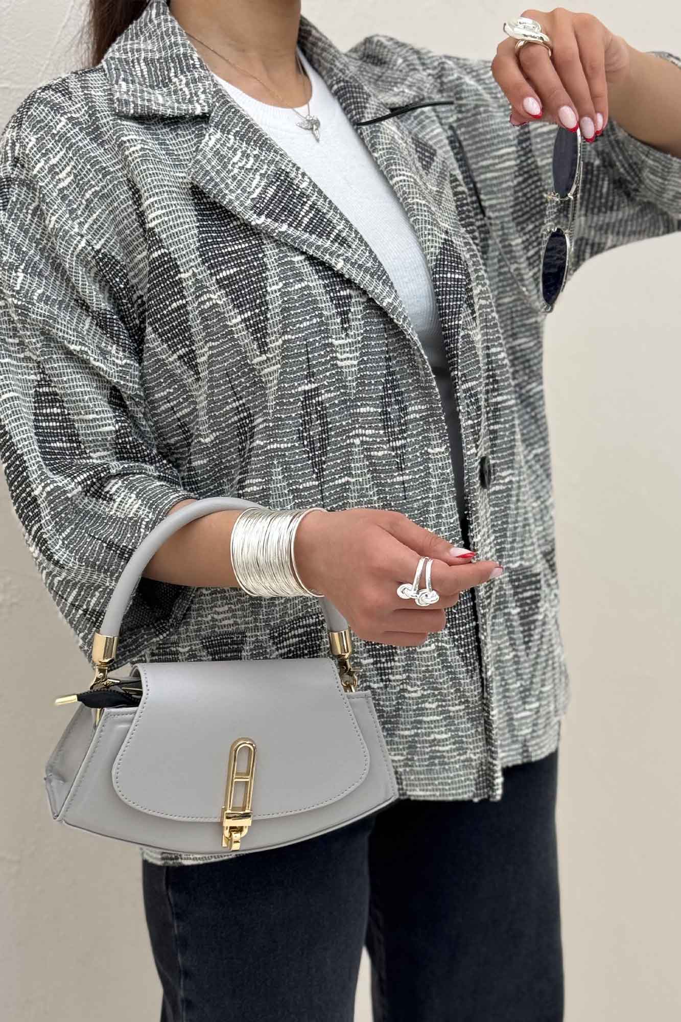 کت آستین سه رب دو دکمه ژاکارد مراکشی