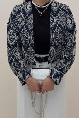 کراپ کت سوزن دوزی مچ دار 