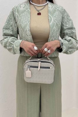 کراپ کت سوزن دوزی مچ دار 