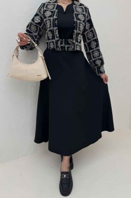 ست کت و سارافن سوزن دوزی MARLIS طرح 8