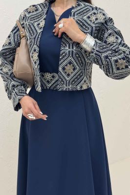 ست کت و سارافن سوزن دوزی MARLIS طرح 9