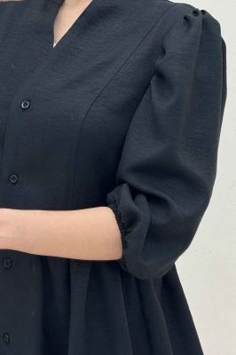 مانتو چین دار یقه هفت شانتون