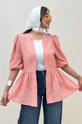 مانتو چین دار یقه هفت شانتون زارا