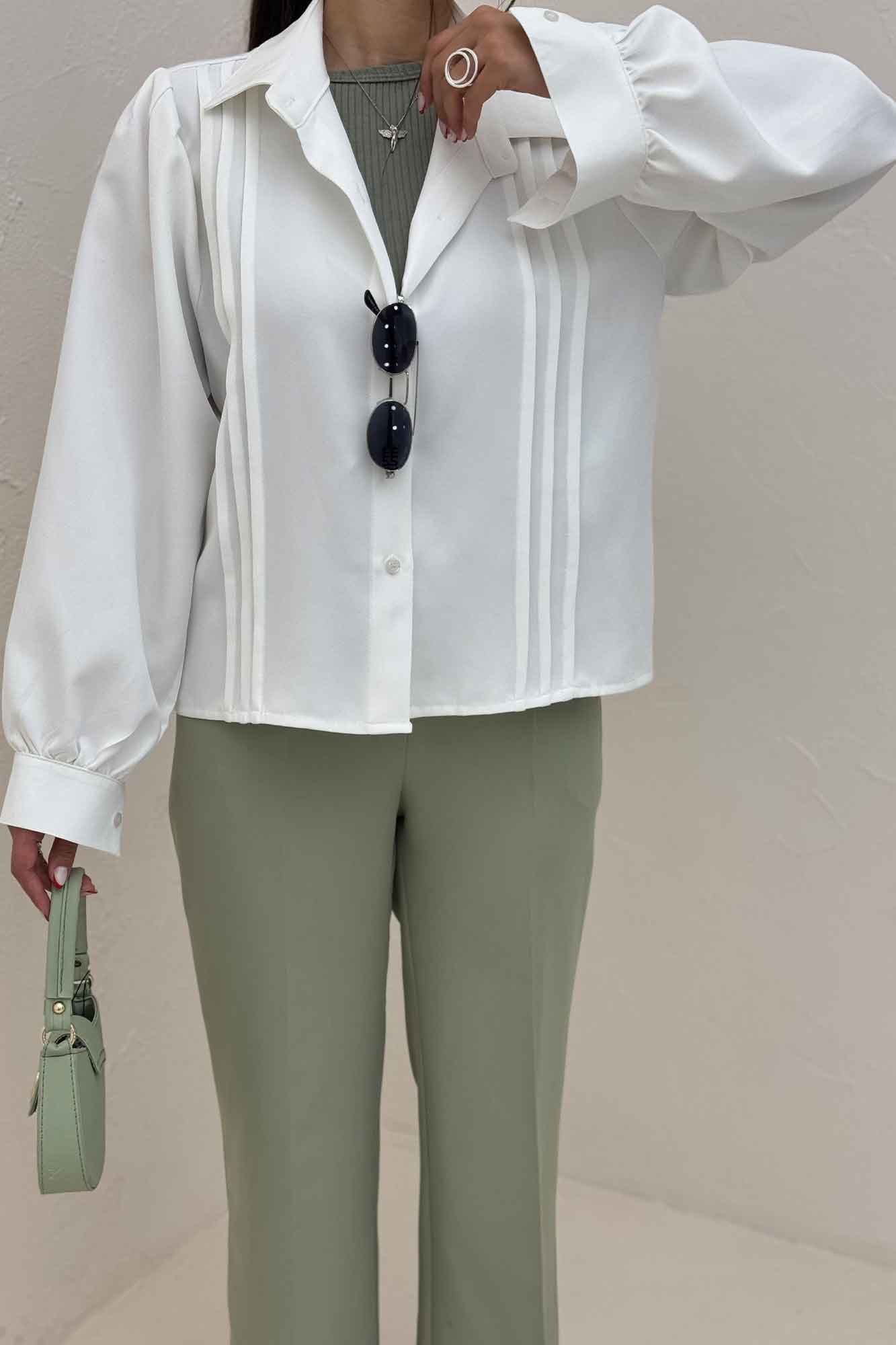 شومیز مانتویی جلو سه پیله مازراتی