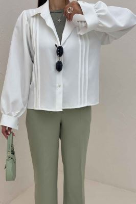 شومیز مانتویی جلو سه پیله مازراتی