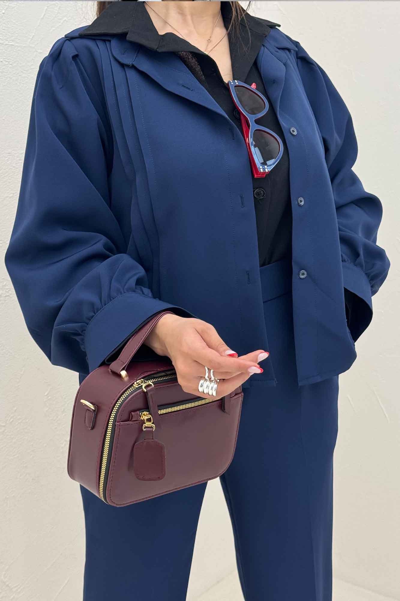 شومیز مانتویی جلو سه پیله مازراتی