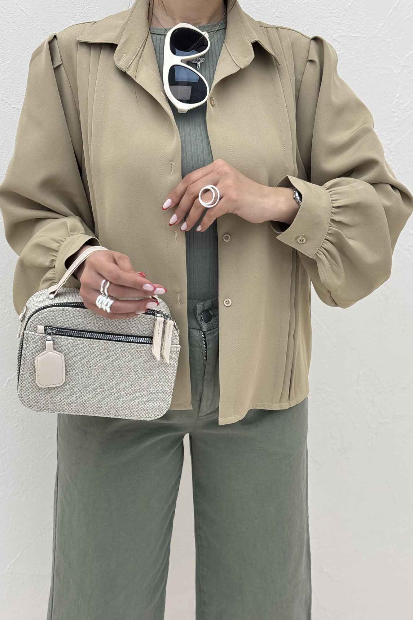 شومیز مانتویی جلو سه پیله مازراتی