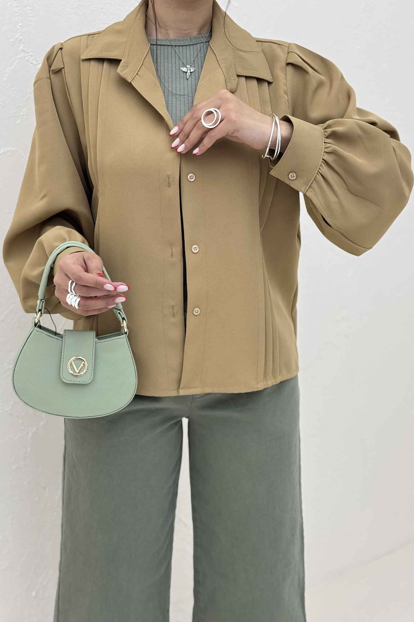 شومیز مانتویی جلو سه پیله مازراتی