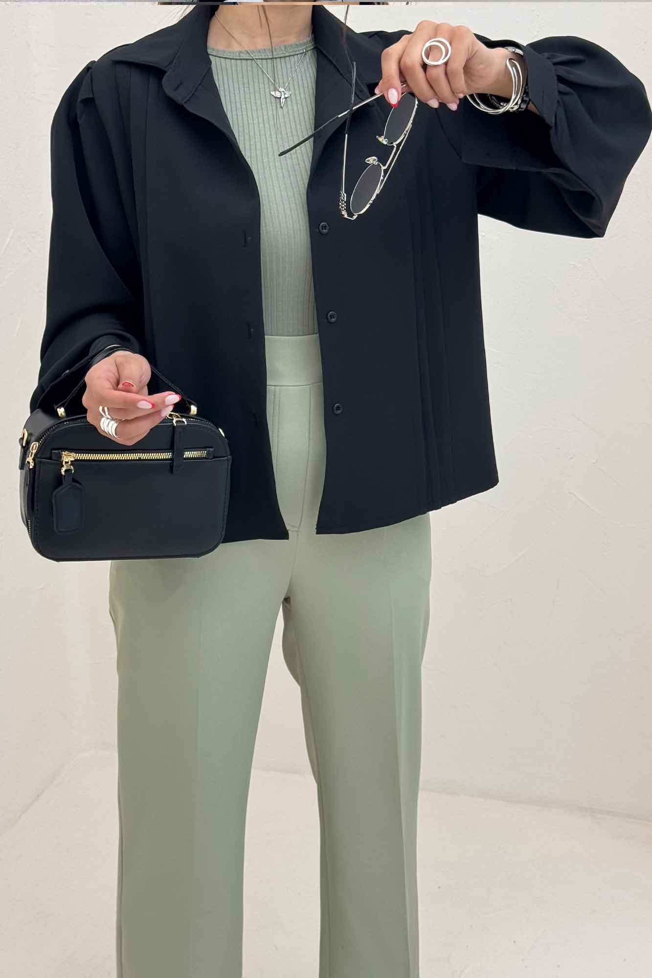 شومیز مانتویی جلو سه پیله مازراتی