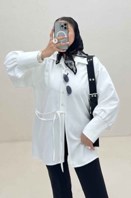 مانتو مازراتی مچ پهن جلو بنددار 