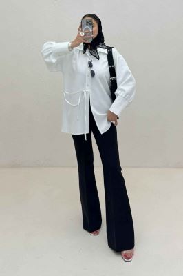 مانتو مازراتی مچ پهن جلو بنددار 