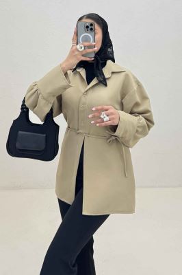 مانتو مازراتی مچ پهن جلو بنددار 