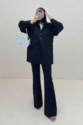 مانتو مازراتی مچ پهن جلو بنددار 