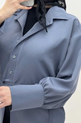 مانتو مازراتی مچ پهن جلو بنددار 