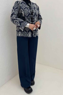 کت سوزن دوزی بنددار MIDNIGHT