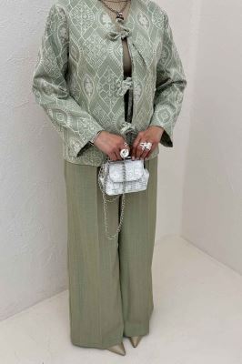 کت سوزن دوزی بنددار MIDNIGHT