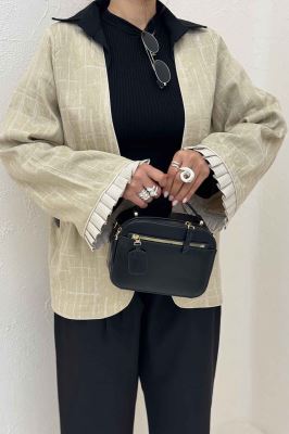 کت ژاکارد مغزی دوزی سر آستین پیله