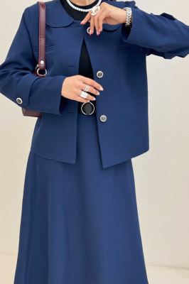 ست کت دامن مازراتی یقه ب ب NICKS