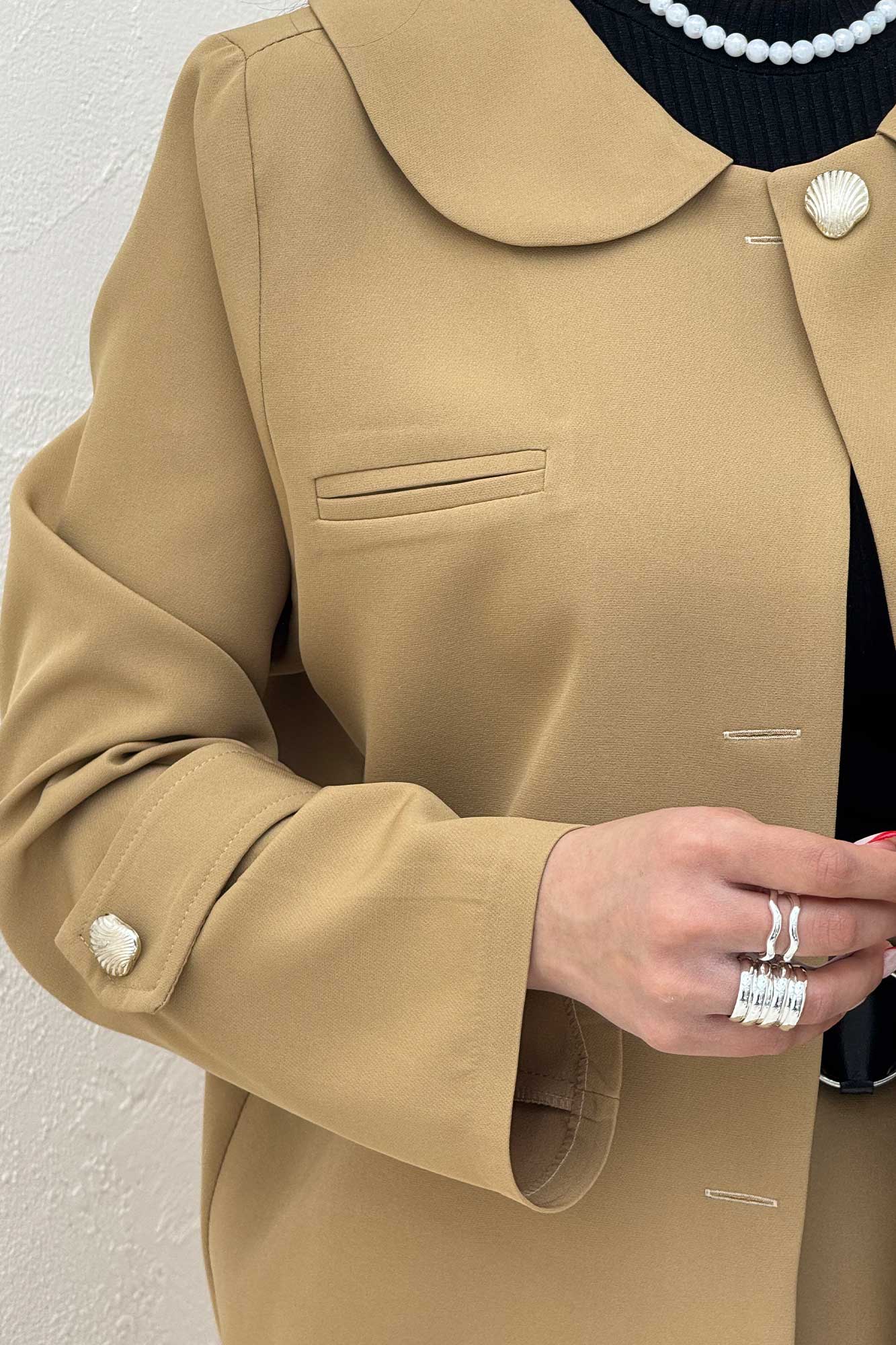 ست کت دامن مازراتی یقه ب ب NICKS