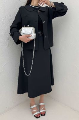 ست کت دامن مازراتی یقه ب ب NICKS