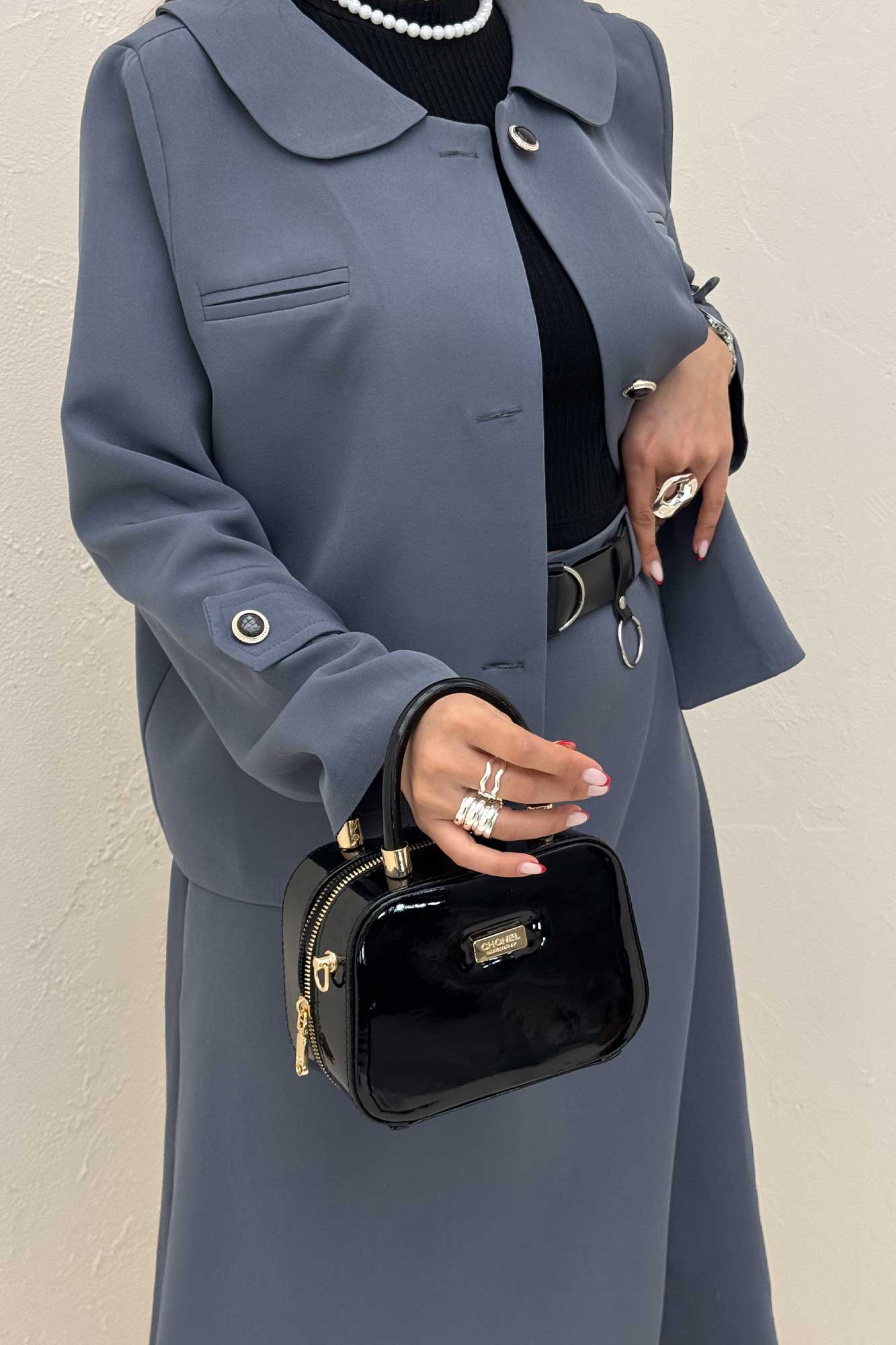 ست کت دامن مازراتی یقه ب ب NICKS