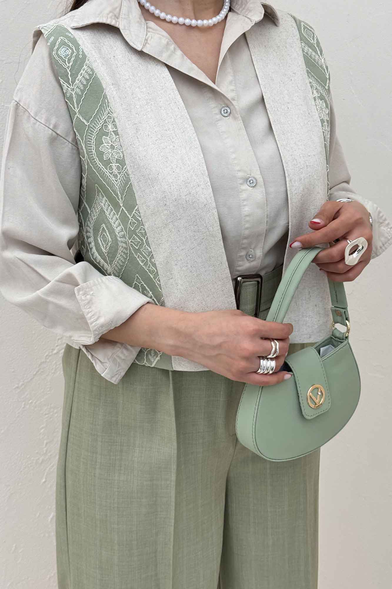 ژیله لینن تیکه سوزن دوزی کد 200