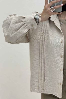 شومیز مانتویی جلو سه پیله شانتون زیپی 