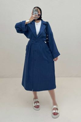 مانتو بلند شانتون پشت کش DORNA