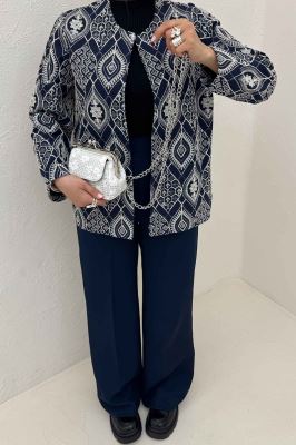 کت تمام سوزن دوزی مینیمال