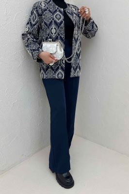 کت تمام سوزن دوزی مینیمال