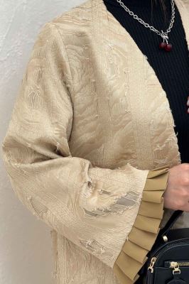 کت ژاکارد ریش دور پیلیسه 