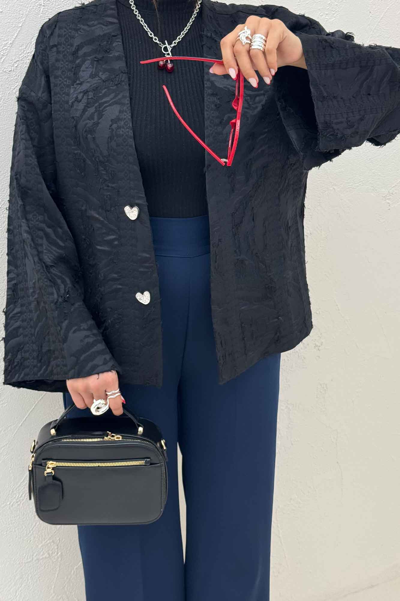 کت ژاکارد ریش ADELIA