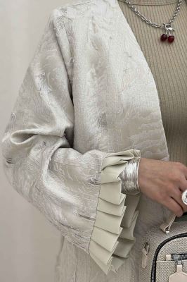 کت ژاکارد ریش دور پیلیسه 