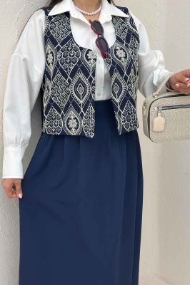 ست ژیله و دامن مازراتی سوزن دوزی ژانت